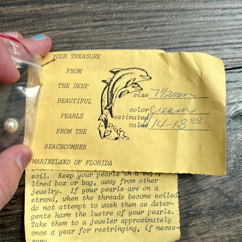 Vintage pearl from Marineland of Florida - Picture 3 of 4